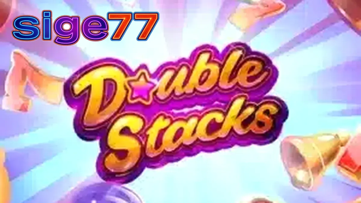 Double Stacks slot game interface na may neon na disenyo